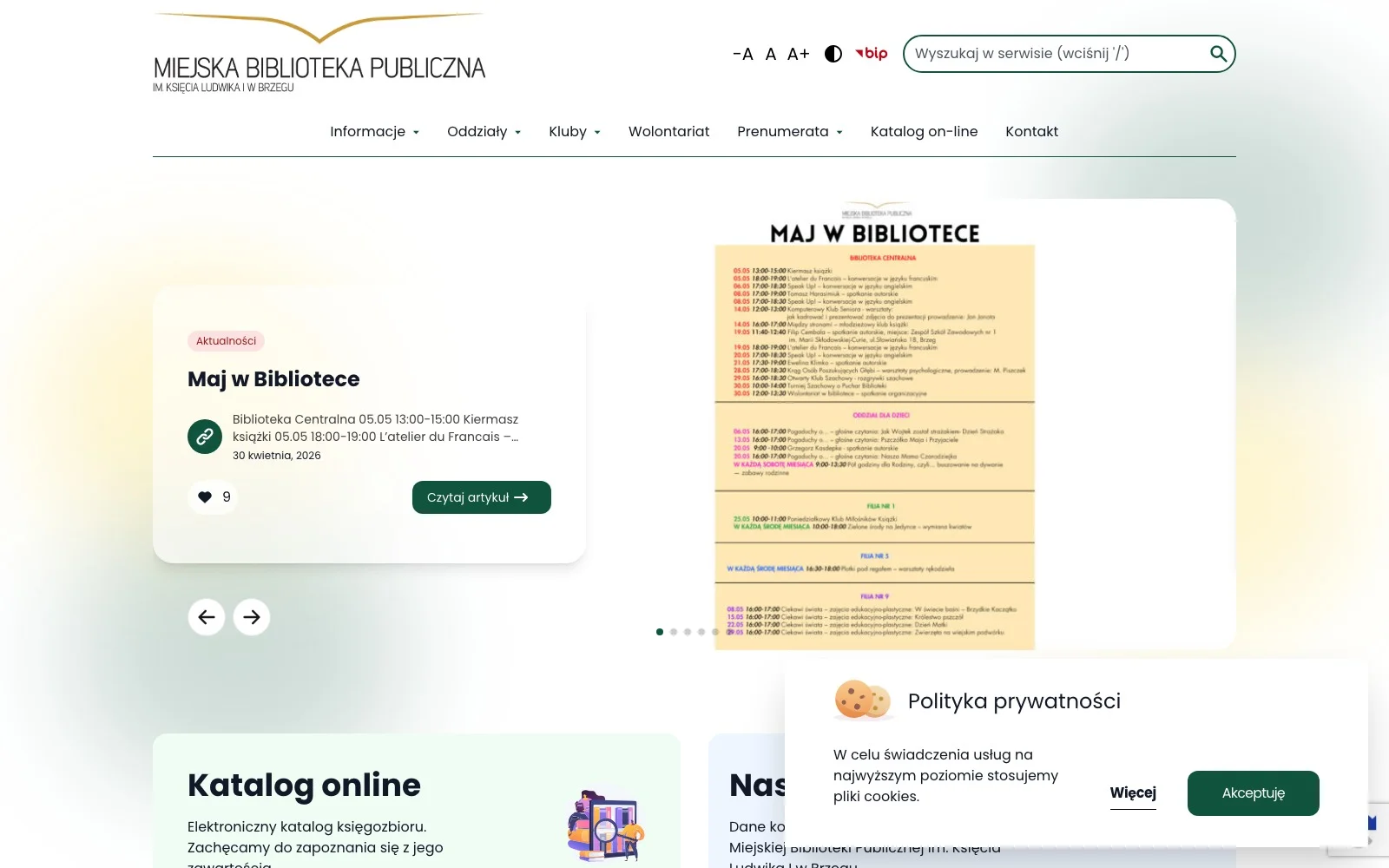 Podgląd: Strona MBP w Brzegu